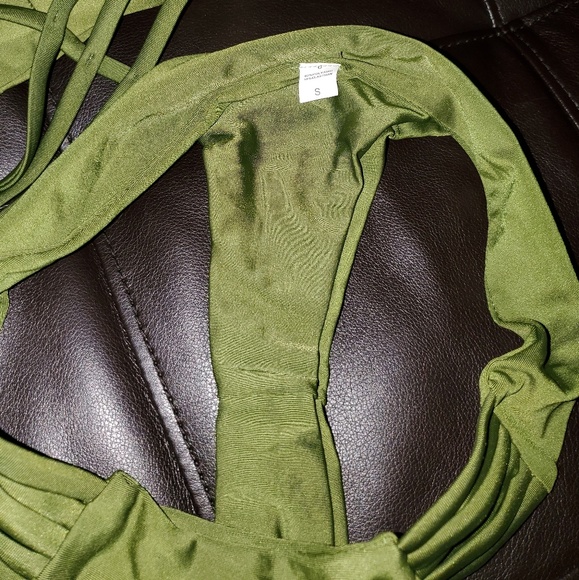 Brand NEW Army Green Strappy Swimsuit - Picture 4 of 6